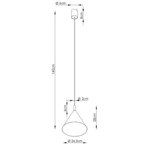 Sollux Lighting Lampa wisząca NOX 25 żółta
