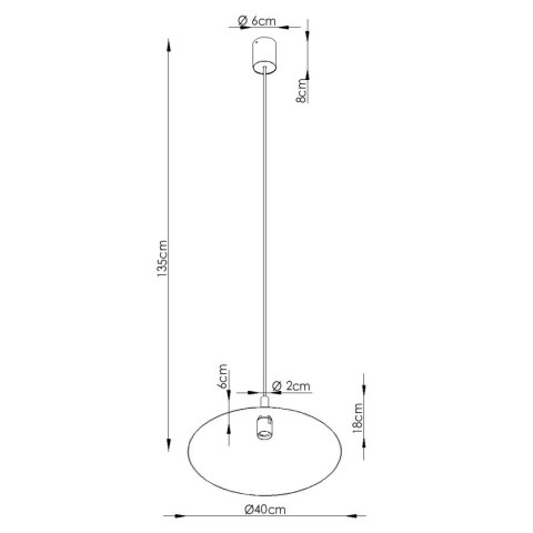 Sollux Lighting Lampa wisząca NOX 40 brązowa