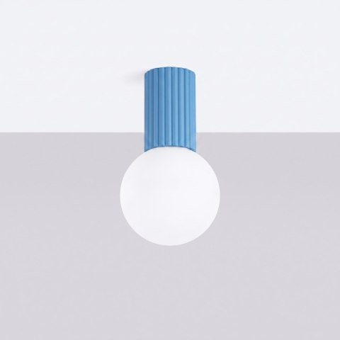Sollux Lighting Plafon HALO błękitny IP44