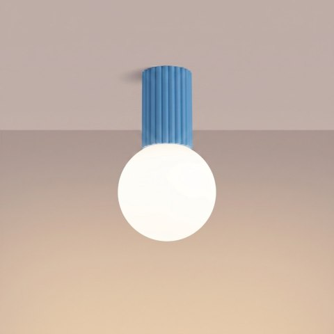Sollux Lighting Plafon HALO błękitny IP44