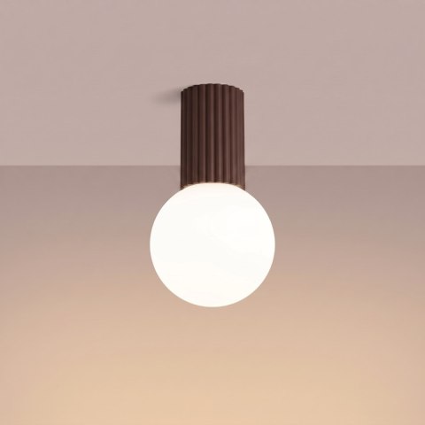 Sollux Lighting Plafon HALO brązowy IP44