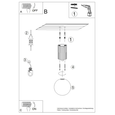 Sollux Lighting Plafon HALO brązowy IP44