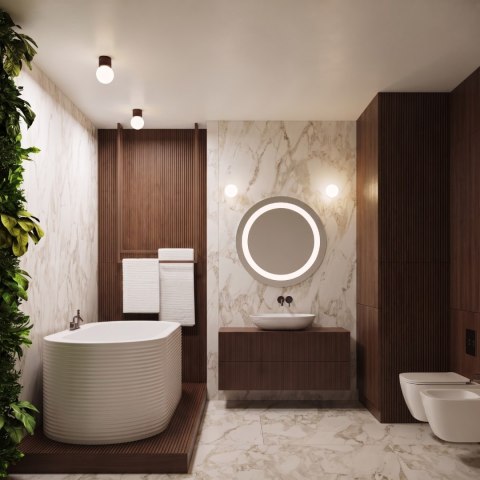 Sollux Lighting Plafon HALO brązowy IP44