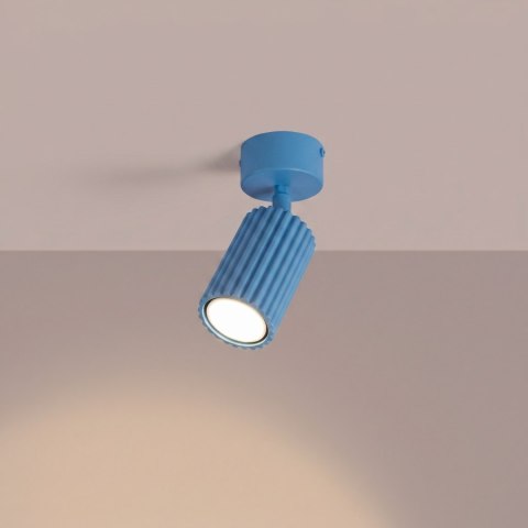 Sollux Lighting Plafon KARBON 1 błękitny