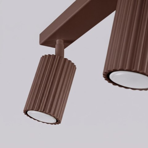 Sollux Lighting Plafon KARBON 3L brązowy
