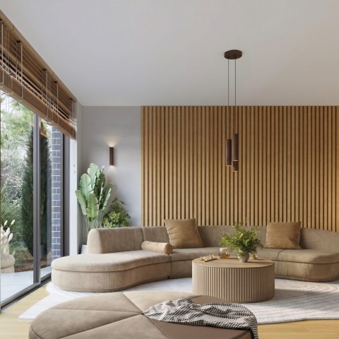 Sollux Lighting Plafon KARBON 3L brązowy