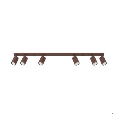 Sollux Lighting Plafon KARBON 6L brązowy