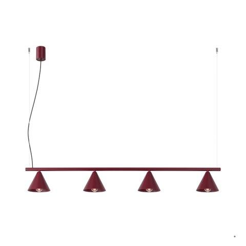 Sollux Lighting Żyrandol NOX 4L burgund