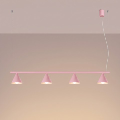 Sollux Lighting Żyrandol NOX 4L różowa