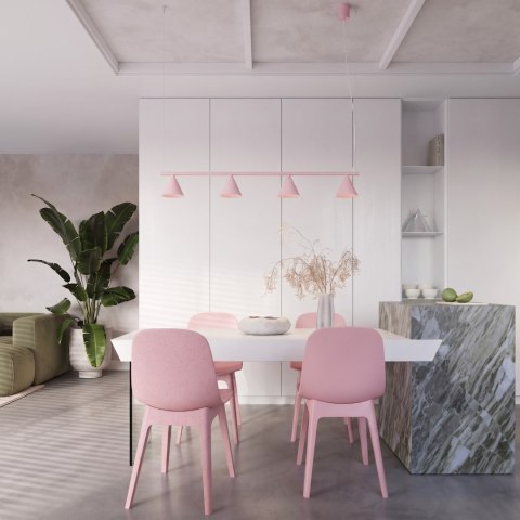 Sollux Lighting Żyrandol NOX 4L różowa