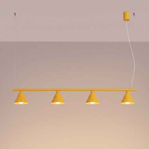 Sollux Lighting Żyrandol NOX 4L żółta