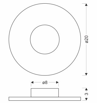 Lampa ścienna Candellux 29-95698 led kinkiet 16X0.065 W koło biały