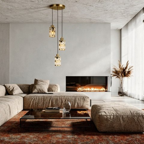 Light Prestige Lira 3 wisząca talerz złota