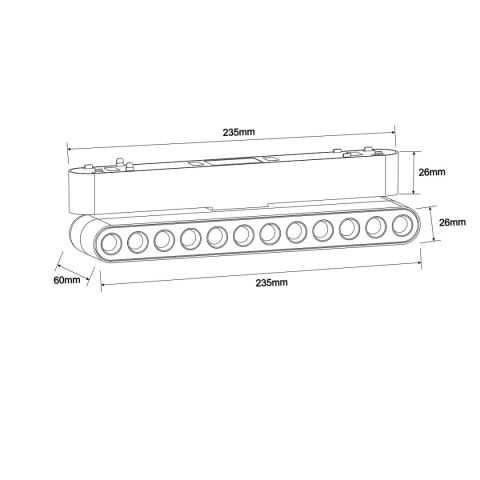 Light Prestige Reflektor Magnetic Slim Blaze 12W LED CCT biały