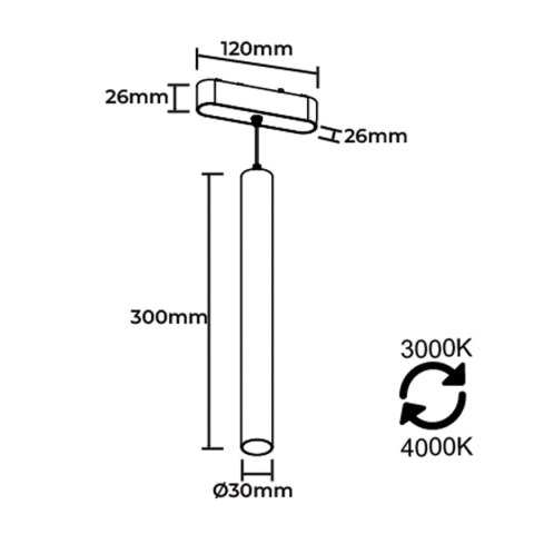 Light Prestige Reflektor Magnetic Slim Flow 8W CCT biały