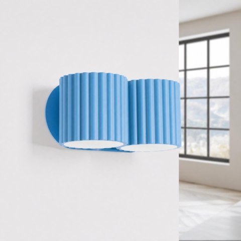 Sollux Lighting Kinkiet AURA 2 błękitny G9