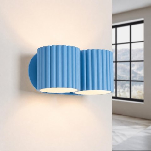 Sollux Lighting Kinkiet AURA 2 błękitny G9
