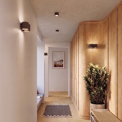 Sollux Lighting Kinkiet AURA 2 brązowy G9