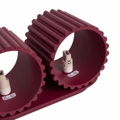 Sollux Lighting Kinkiet AURA 2 burgund G9
