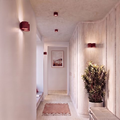 Sollux Lighting Kinkiet AURA 2 burgund G9