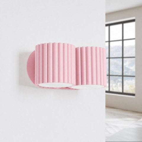 Sollux Lighting Kinkiet AURA 2 różowy G9