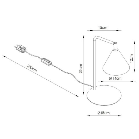 Sollux Lighting Lampa biurkowa NOX czerwona