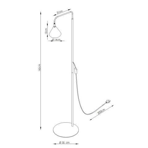 Sollux Lighting Lampa podłogowa NOX błękitna
