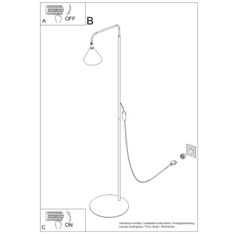 Sollux Lighting Lampa podłogowa NOX taupe