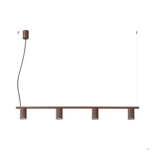 Sollux Lighting Żyrandol KARBON 4 brązowa