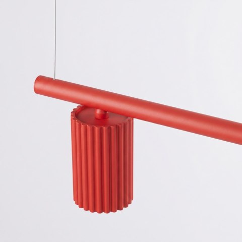 Sollux Lighting Żyrandol KARBON 4 czerwona