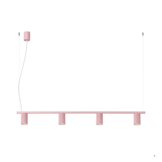 Sollux Lighting Żyrandol KARBON 4 różowa