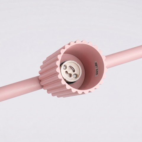 Sollux Lighting Żyrandol KARBON 4 różowa