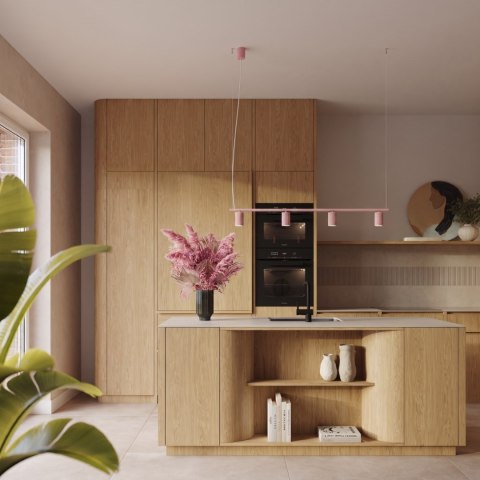 Sollux Lighting Żyrandol KARBON 4 różowa