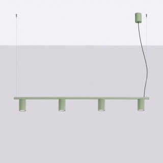 Sollux Lighting Żyrandol KARBON 4 szałwiowa