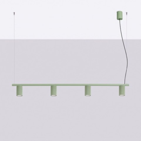 Sollux Lighting Żyrandol KARBON 4 szałwiowa