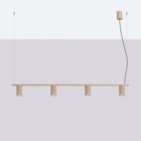 Sollux Lighting Żyrandol KARBON 4 taupe