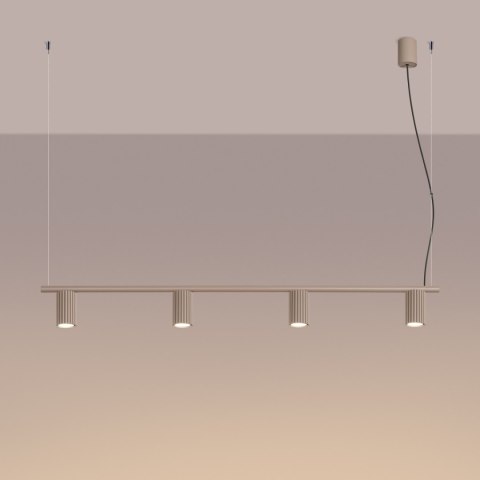 Sollux Lighting Żyrandol KARBON 4 taupe