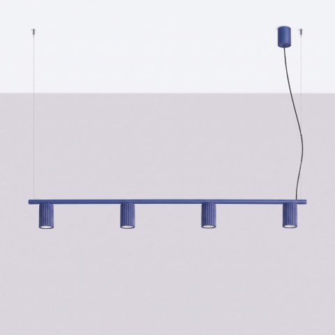 Sollux Lighting Żyrandol KARBON 4 ultramaryna