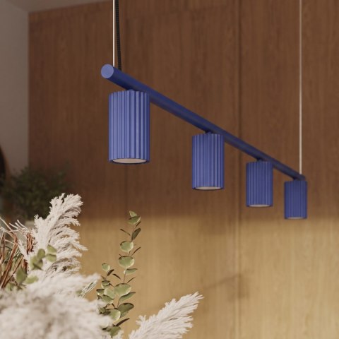 Sollux Lighting Żyrandol KARBON 4 ultramaryna