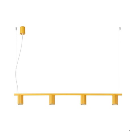 Sollux Lighting Żyrandol KARBON 4 żółta