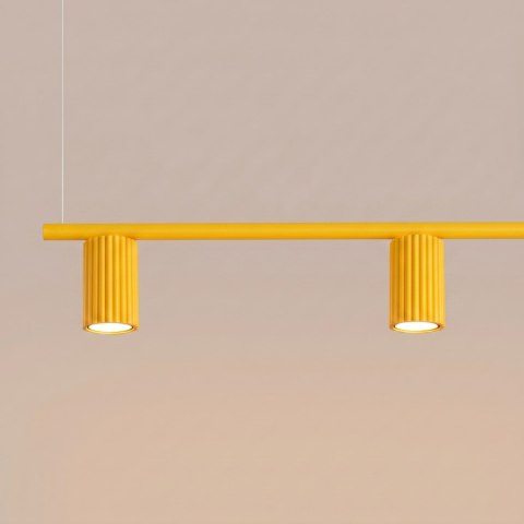 Sollux Lighting Żyrandol KARBON 4 żółta