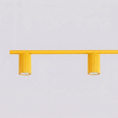 Sollux Lighting Żyrandol KARBON 4 żółta