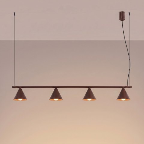 Sollux Lighting Żyrandol NOX 4L brązowa