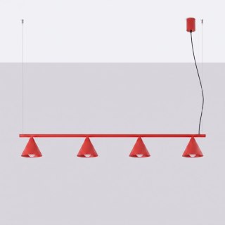 Sollux Lighting Żyrandol NOX 4L czerwona