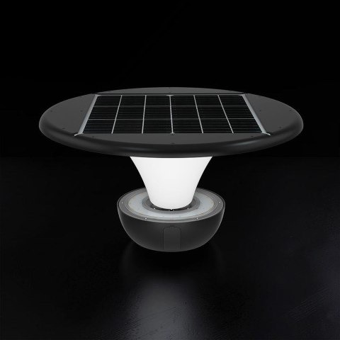 20W LED GARDEN LIGHT-LOTUS WITH LifePO4 BATTERY 6000mAh CCT:3IN1 BLACK+WHITE BODY