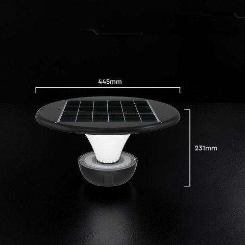 20W LED GARDEN LIGHT-LOTUS WITH LifePO4 BATTERY 6000mAh CCT:3IN1 BLACK+WHITE BODY
