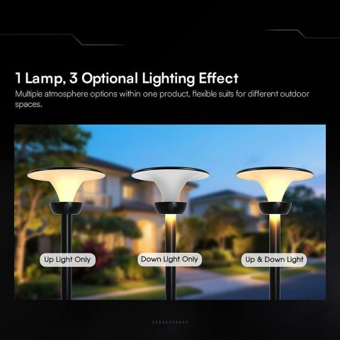20W LED GARDEN LIGHT-LOTUS WITH LifePO4 BATTERY 6000mAh CCT:3IN1 BLACK+WHITE BODY