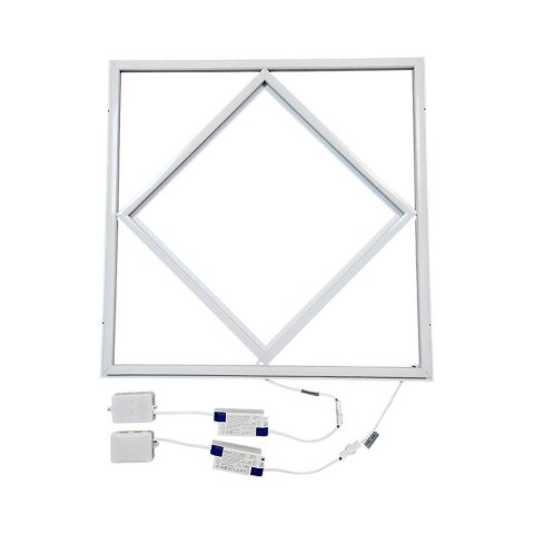 64W LED DIAMOND-IN-SQUARE PANEL LIFUD DRIVER+QC 595x595MM FLICKER FREE 6500K