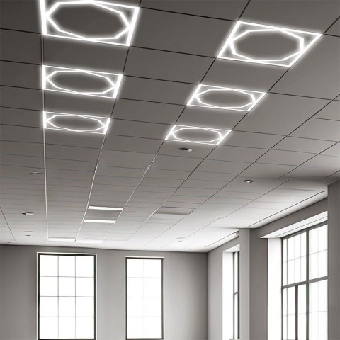 72W LED OCTAGON BORDERLINE PANEL DUAL LIFUD DRIVER 595x595MM FLICKER FREE 6500K
