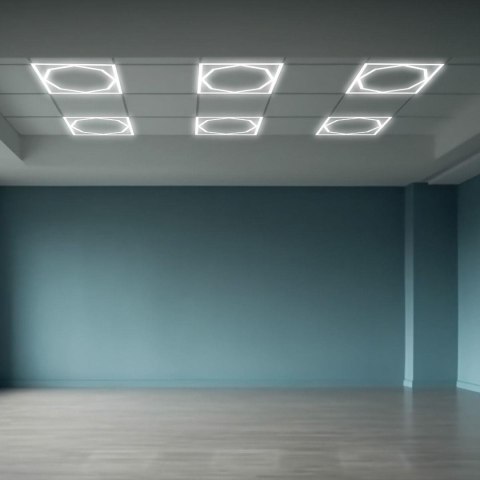 72W LED OCTAGON BORDERLINE PANEL DUAL LIFUD DRIVER 595x595MM FLICKER FREE 6500K